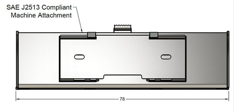 78" Heavy Material Dirt Smoothing Bucket