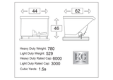 Light Duty Stackable Hopper, 1.5 Yard